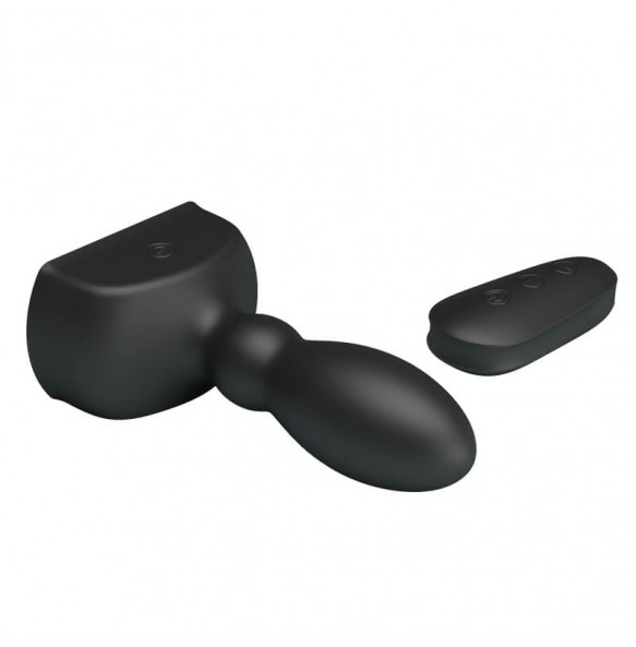 MR PLAY - Remote-Controlled Inflatable Vibrating Anal Plug (Chargeable - Black)